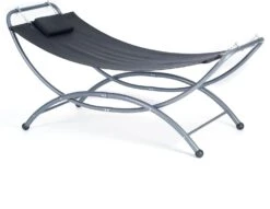 Intratuin Hangmat Colmar Zwart 220 X 102 X 109 Cm