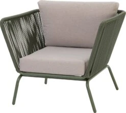 Intratuin Loungestoel Iris Wicker Groen