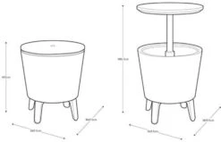 Keter CoolBar Bijzettafel Antraciet D 50 H 87 Cm -Tuinmeubel Serie Winkel 7290103655358 6