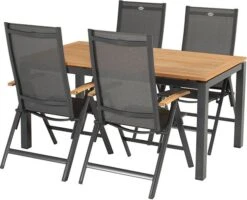 Hartman Verstelbare Standenstoel Aruba Antraciet / Teak -Tuinmeubel Serie Winkel 8711268462098 3