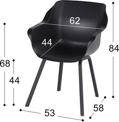 Hartman Kuipstoel Sophie Element Zwart 6 Hartman Kuipstoel Sophie Element Zwart - Afbeelding 6