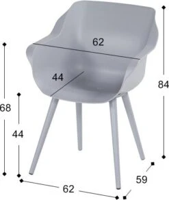 Hartman Kuipstoel Sophie Studio Grijs -Tuinmeubel Serie Winkel 8711268509397 8