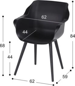 Hartman Kuipstoel Sophie Studio Zwart -Tuinmeubel Serie Winkel 8711268509434 7