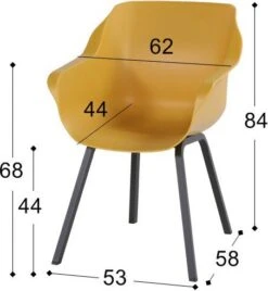 Hartman Kuipstoel Sophie Element Geel / Zwart -Tuinmeubel Serie Winkel 8711268544299 4