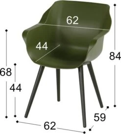 Hartman Kuipstoel Sophie Studio Groen / Zwart -Tuinmeubel Serie Winkel 8711268544503 4