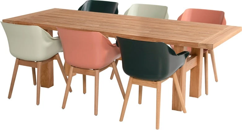 Hartman Tuinstoel Sophie Studio Roze / Teak 5 Hartman Tuinstoel Sophie Studio Roze / Teak - Afbeelding 5