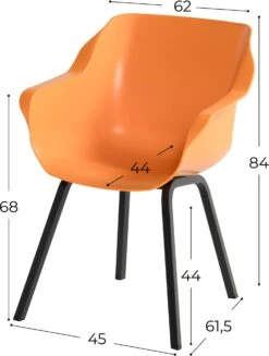 Hartman Kuipstoel Sophie Element Oranje / Zwart -Tuinmeubel Serie Winkel 8711268614831 2 1