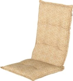 Hartman tuinkussen Hoge Rug Fleur geel 123 x 50 x 8 cm