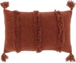 Unique Living sierkussen palma oranje 30 x 50 x 7 cm