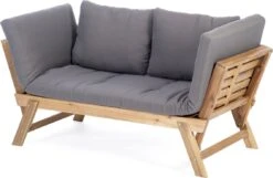 Intratuin Tuinbank Lorient Acacia Grijs 175/220 X 90 X 75 Cm