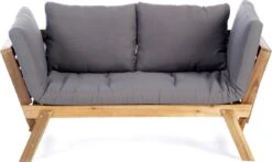 Intratuin Tuinbank Lorient Acacia Grijs 175/220 X 90 X 75 Cm -Tuinmeubel Serie Winkel 8717263338246 3 2