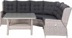 Intratuin Verstelbare 5-zits Loungeset Sanur Wicker Bruin