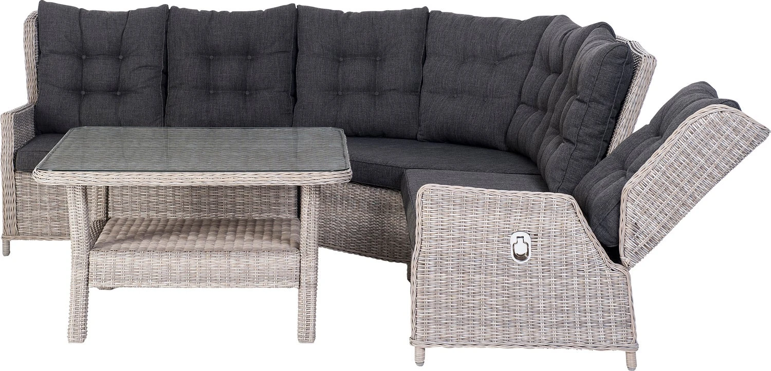 Intratuin Verstelbare 5-zits Loungeset Sanur Wicker Bruin 2 Intratuin Verstelbare 5-zits Loungeset Sanur Wicker Bruin - Afbeelding 2