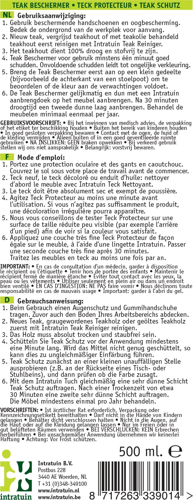 Intratuin Teak+UV Onderhoudspakket 2 Intratuin Teak+UV Onderhoudspakket - Afbeelding 2