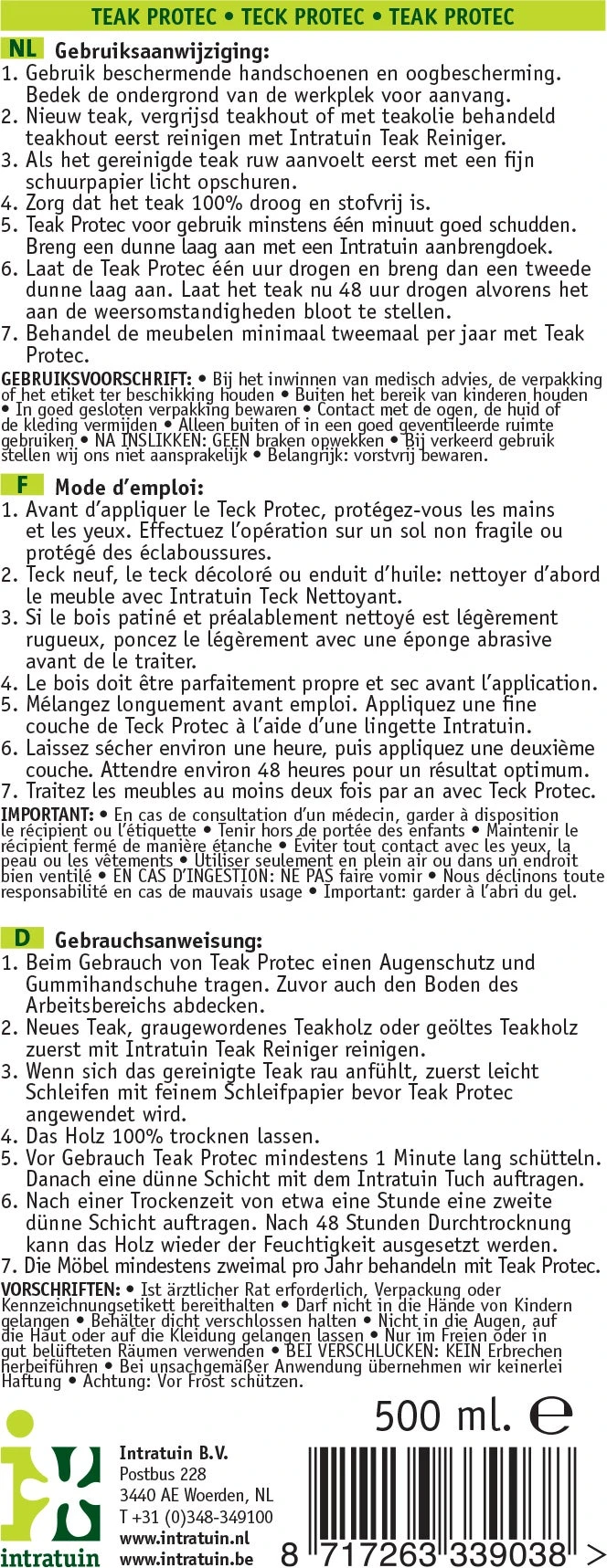 Intratuin Teak Protec Onderhoudspakket 2 Intratuin Teak Protec Onderhoudspakket - Afbeelding 2
