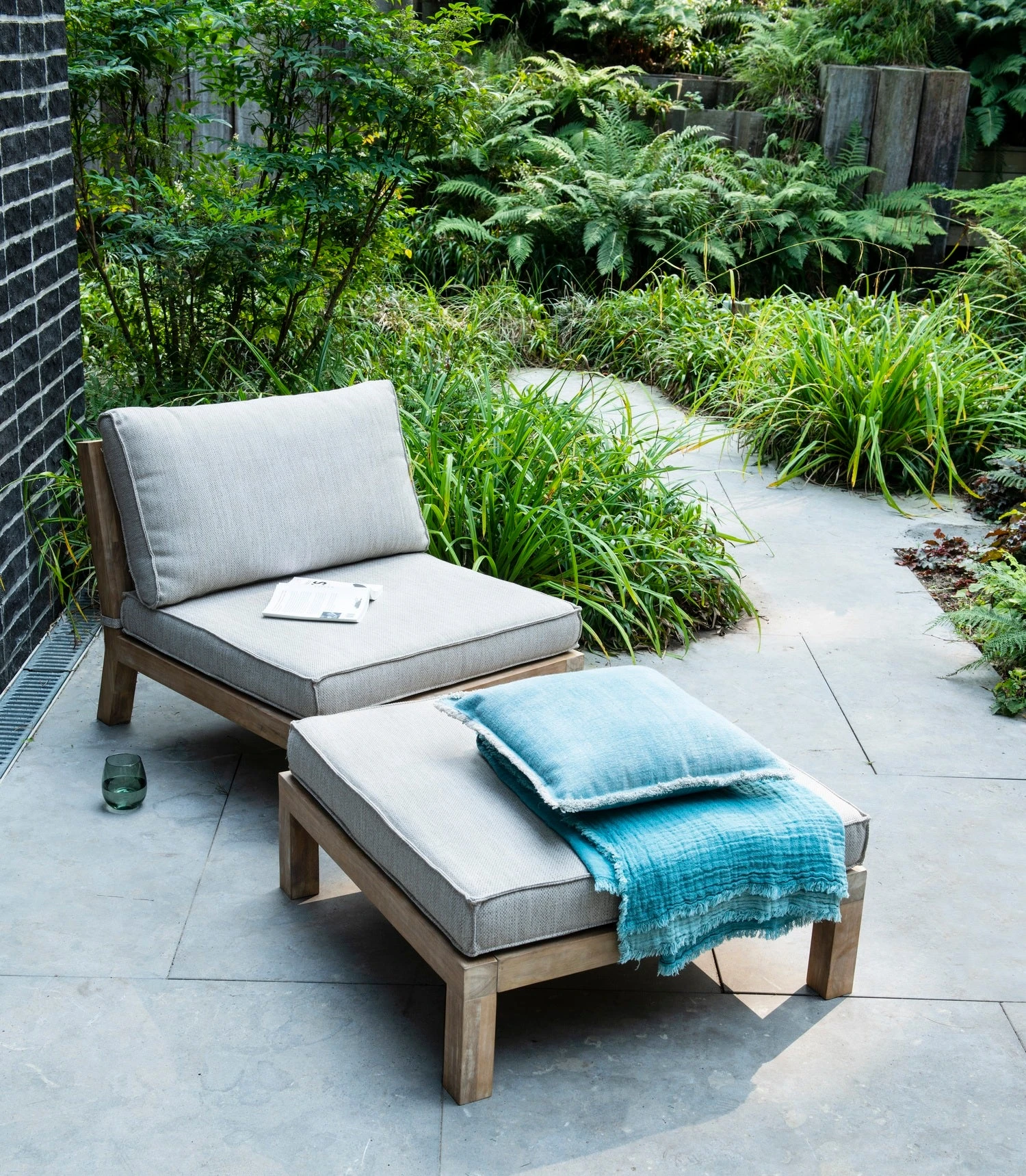 Intratuin Relaxstoel Kent Acaciahout Whitewash 6 Intratuin Relaxstoel Kent Acaciahout Whitewash - Afbeelding 6