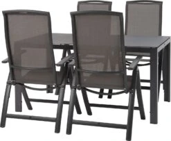 Intratuin 4-zits Diningset Bea Met Haikou Grijs