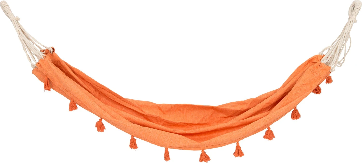 Intratuin Hangmat Met Kwasten Oranje 200 X 100 Cm