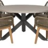 Intratuin 4-zits Diningset Wout Rond Olijfgroen