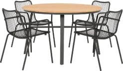 Intratuin Eettafel Flore Antraciet D 120 H 74 Cm -Tuinmeubel Serie Winkel 8717263795230 3