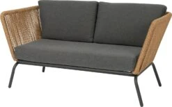 Intratuin 2-zits Loungebank Iris Wicker Naturel