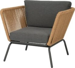 Intratuin Loungestoel Iris Wicker Naturel