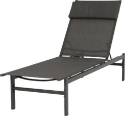 Intratuin Ligbed Reza Antraciet 190 X 54,5 X 33 Cm