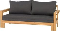 Intratuin Daybed / Loungebank Lazy Teakwash Antraciet 73 / 133 X 180 X 75 Cm