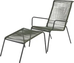 Intratuin Relaxstoel Met Voetenbank Steef Wicker Groen