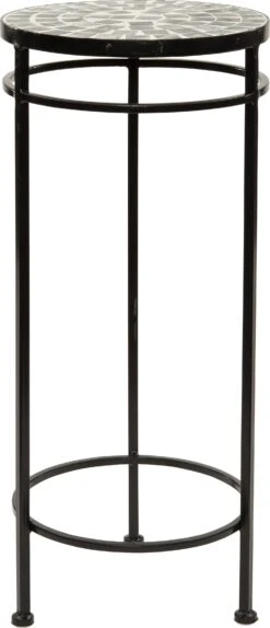 Intratuin Bijzettafel Mozaïek Zwart D 25 H 56 Cm