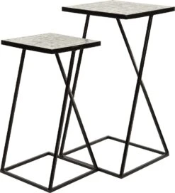 Intratuin Bijzettafel Mozaïek Zwart 25 X 25 X 47 Cm -Tuinmeubel Serie Winkel 8717263817413 3