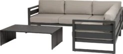 Intratuin 4-zits Loungeset Norma Met Loungetafel Aluminium Antraciet