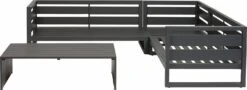 Intratuin 4-zits Loungeset Norma Met Loungetafel Aluminium Antraciet -Tuinmeubel Serie Winkel 8717263896333 4