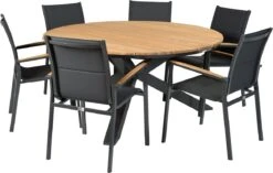 Tierra Outdoor 6-zits Diningset Omnigo Met Foxx Antraciet