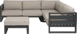 Intratuin 4-zits Loungeset Norma Met Hocker Aluminium Antraciet -Tuinmeubel Serie Winkel 8717263896760 4