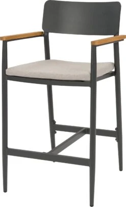 Intratuin 4-zits Barset Suze Aluminium Antraciet -Tuinmeubel Serie Winkel 8717263899631 4