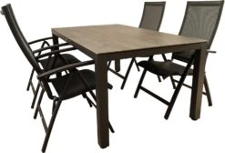 Tierra Outdoor 4-zits Diningset Briga Grijs Met Ernesto Antraciet