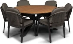 Tierra Outdoor 6-zits Diningset Omnigo Met Pep Antraciet