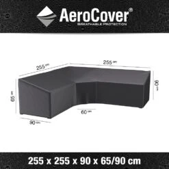 Aerocover Loungesethoes 255 X 255 B 90 H 65/90 Cm -Tuinmeubel Serie Winkel 8717591774525 1 1