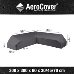 AeroCover Loungesethoes 300 X 300 X70 Cm -Tuinmeubel Serie Winkel 8717591776826 1 2