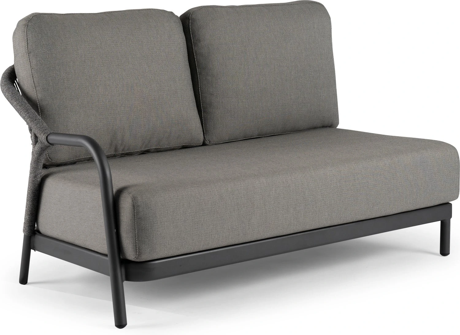 Tierra Outdoor 2-zits Loungebank Fiona Aluminium Antraciet Rechts 1 Tierra Outdoor 2-zits Loungebank Fiona Aluminium Antraciet Rechts