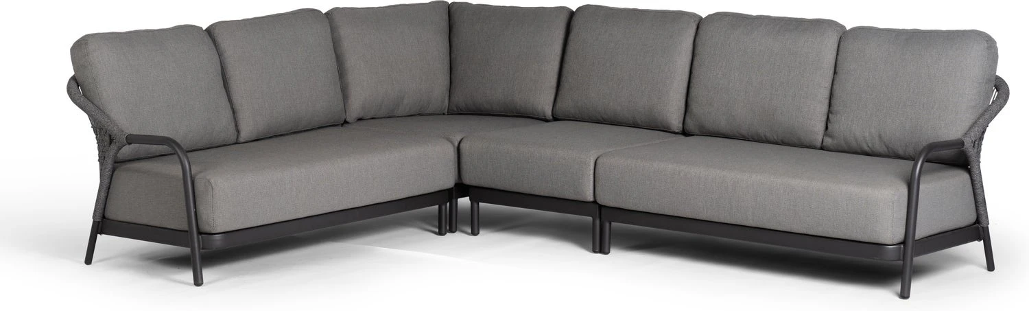 Tierra Outdoor 2-zits Loungebank Fiona Aluminium Antraciet Rechts 3 Tierra Outdoor 2-zits Loungebank Fiona Aluminium Antraciet Rechts - Afbeelding 3