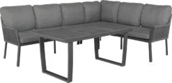 Tierra Outdoor 6-zits Diningset Liv Aluminium Antraciet Rechts