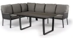 Tierra Outdoor 6-zits Diningset Liv Aluminium Antraciet Links