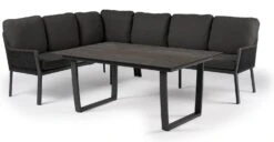 Tierra Outdoor 6-zits Diningset Liv Aluminium Zwart Links