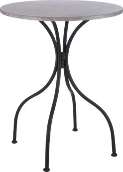 Mica Decorations Bistrotafel Feroza Grijs D 61 H 76 Cm