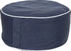 Decoris Poef Blauw D 53 H 23 Cm