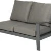 Tierra Outdoor 2-zits Loungebank Valencia Aluminium Antraciet Links
