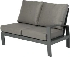 Tierra Outdoor 2-zits Loungebank Valencia Aluminium Antraciet Links