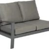 Tierra Outdoor 2-zits Loungebank Valencia Aluminium Antraciet Rechts